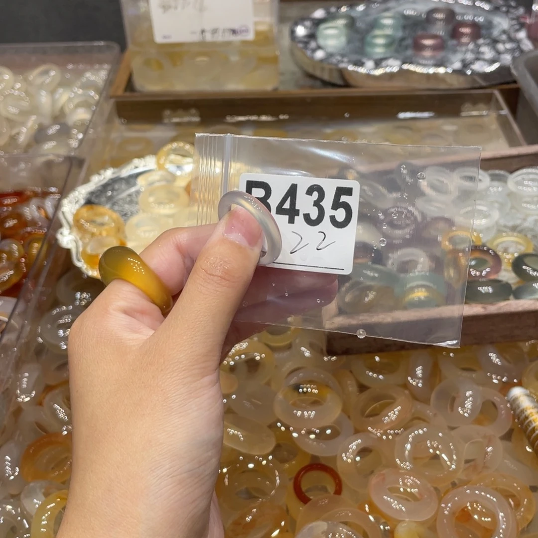 玛瑙/玉髓未镶嵌戒指435