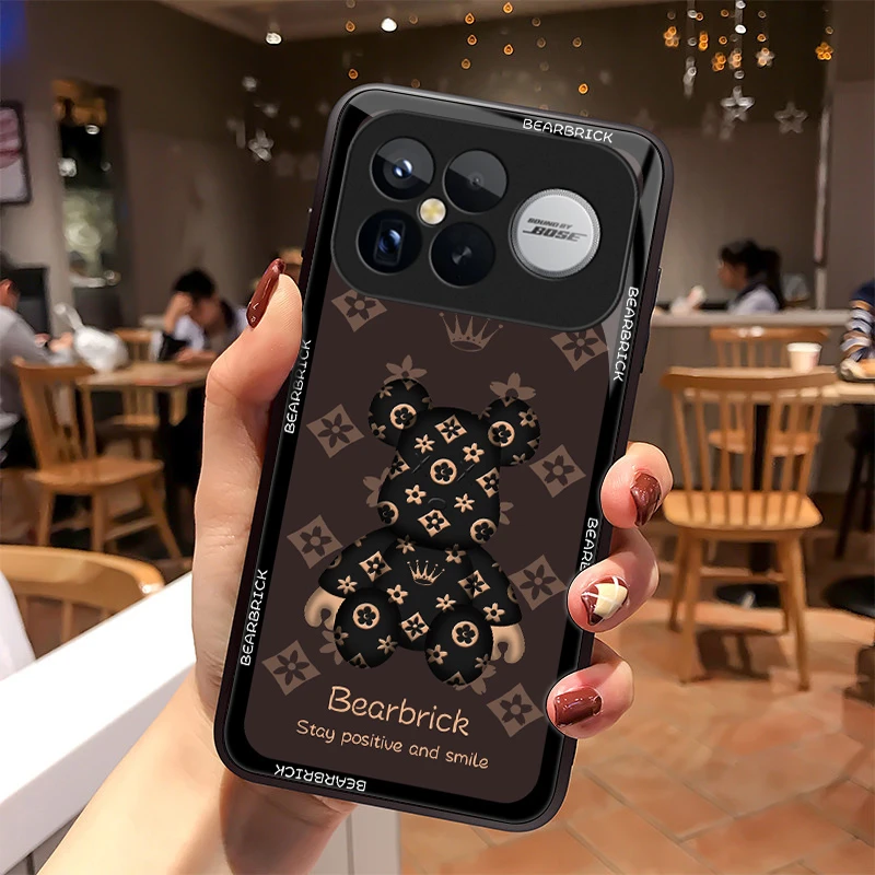 Fashon熊适用红米K90ProMax手机壳REDMIK90玻璃壳K90Pro散热镜面