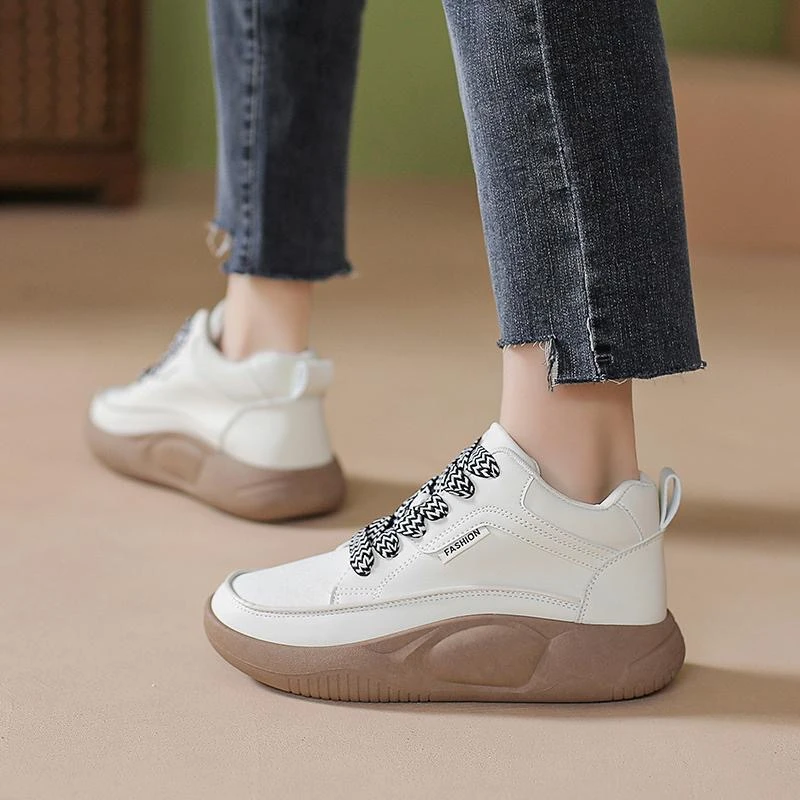 断码高帮鞋女秋冬厚底时尚百搭休闲运动鞋子A88