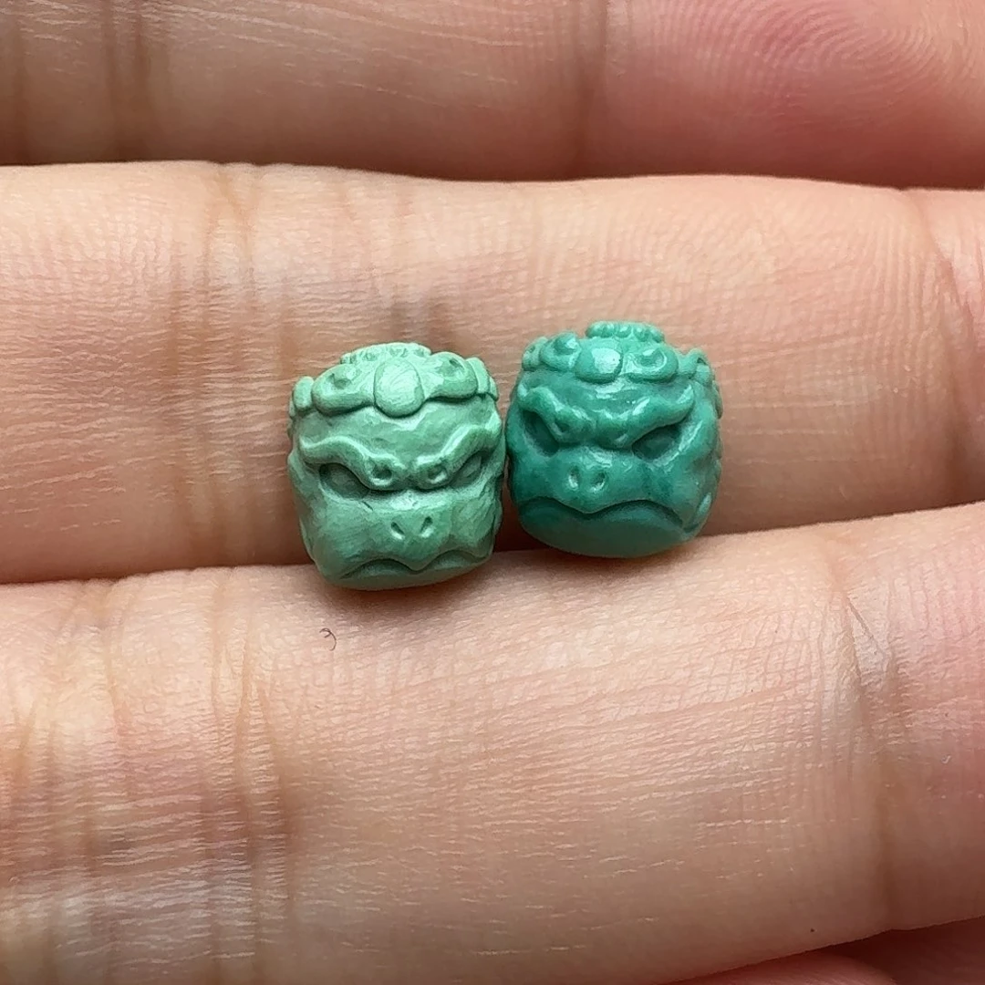 绿松石未镶嵌大鹏一对