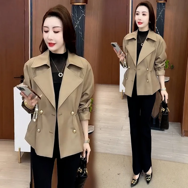 2025年春季新款风衣外套女时尚洋气收腰显瘦小个子百搭休闲上衣潮