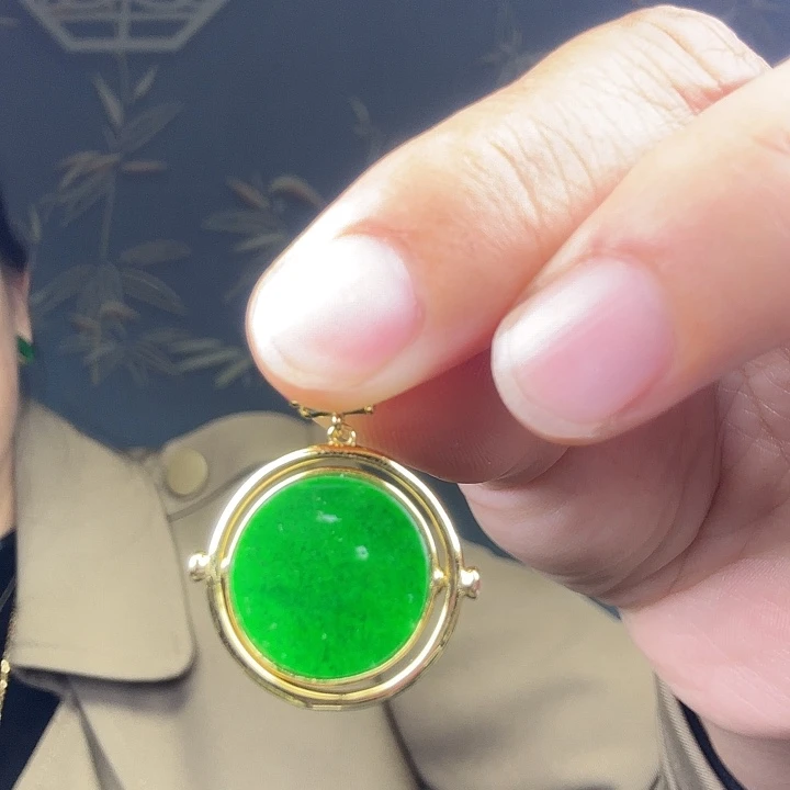 翡翠银S925镶嵌吊坠(不含链)特价