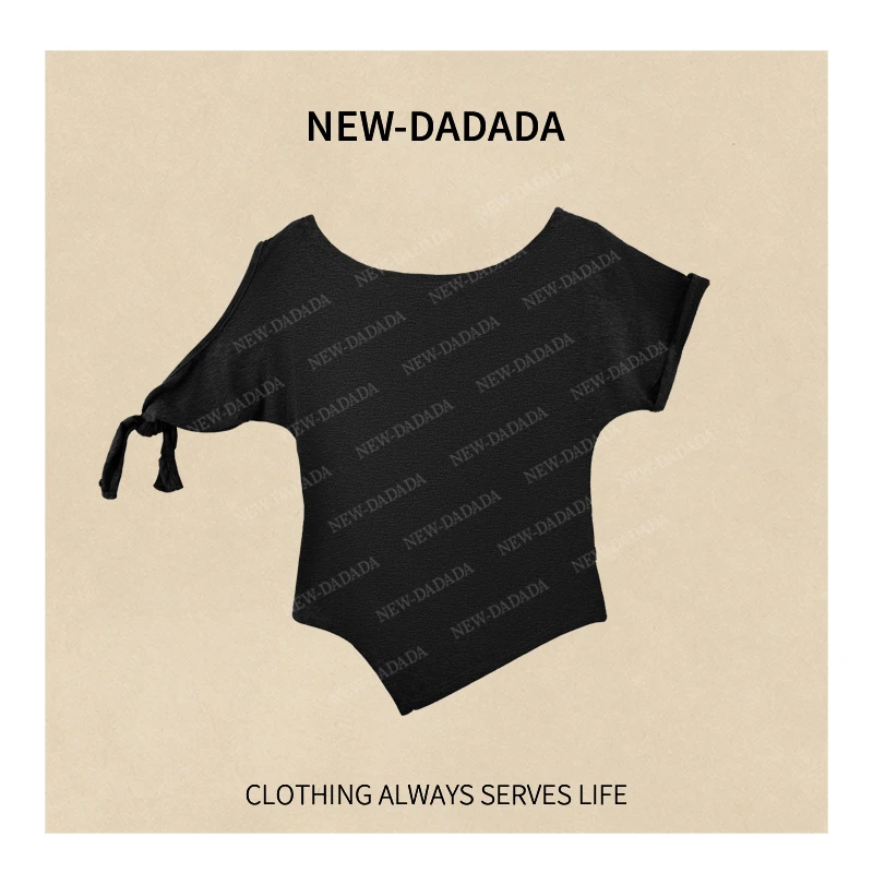 NEW DADADA【至简】时尚休闲修身气质碎花T恤上衣TUM500