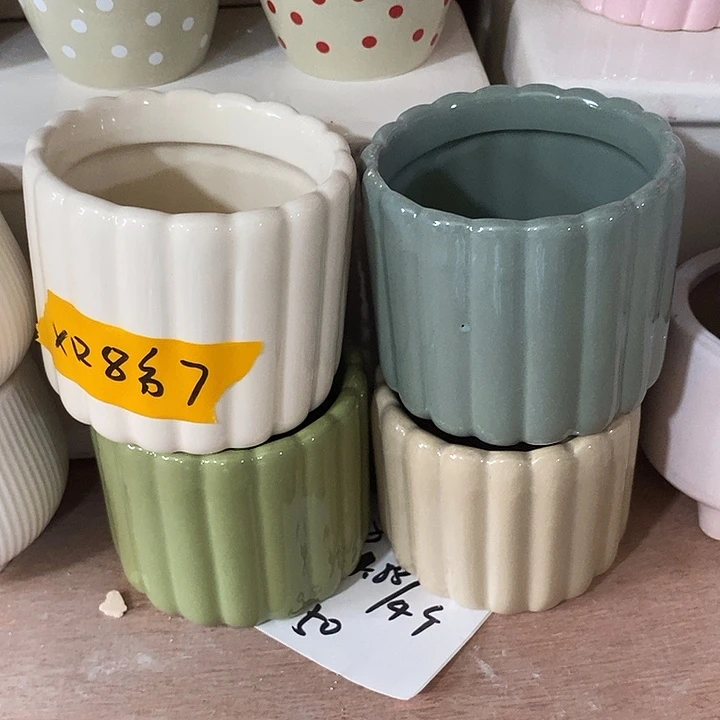 摆件陶盆有孔 微瑕介意勿拍