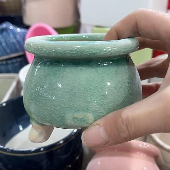 陶瓷喝****！外贸尾货多肉绿植陶瓷花盆