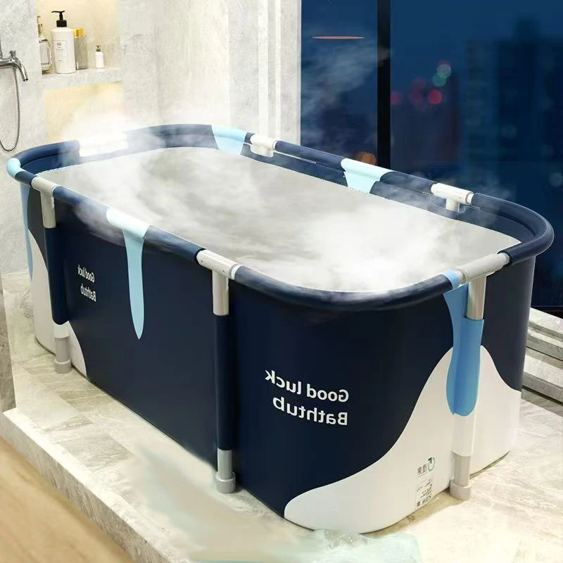 泡澡桶大人折叠浴缸家用成人全身洗澡盆儿童洗澡桶加厚大号浴盆代