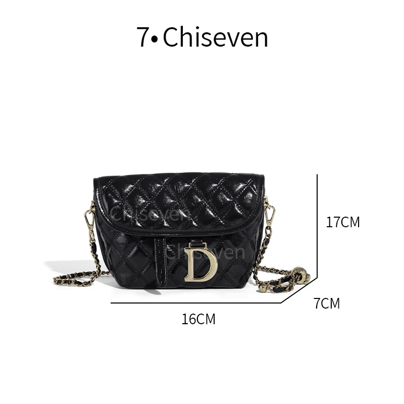 【77定制】QYX-9787-黑色-轻奢时尚简约百搭女士新款单肩斜跨包