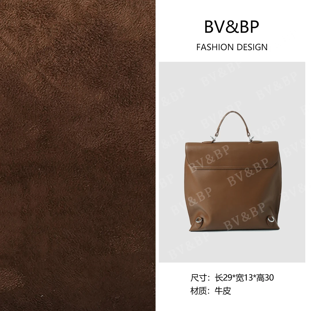 BV&BP· 原创设计 真皮高定手提单肩包  BV816-1393-黄棕