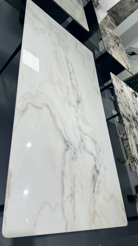 天然奢石黑钻芬迪白1.8m*0.9m餐桌