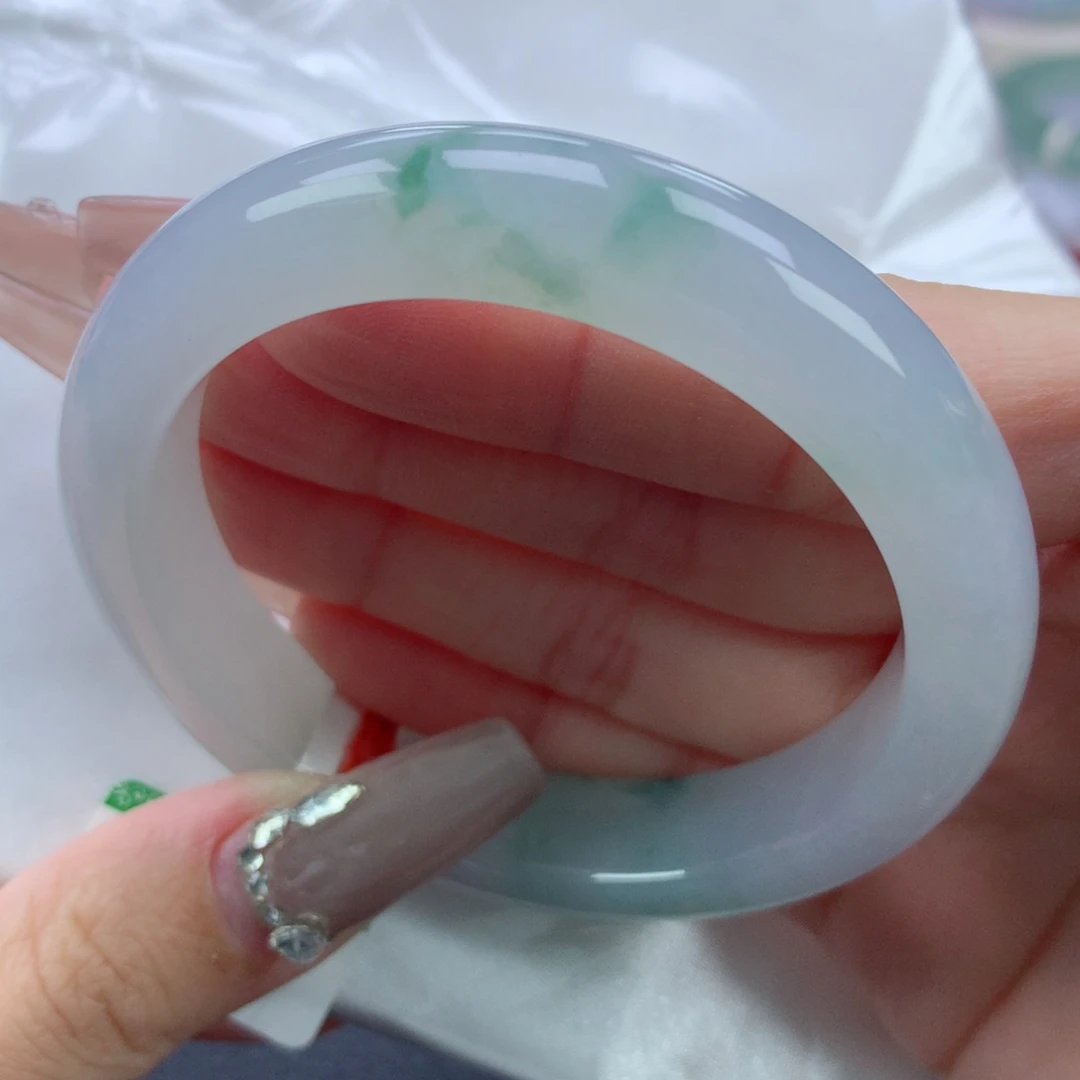 翡翠手镯未镶嵌5354正圈