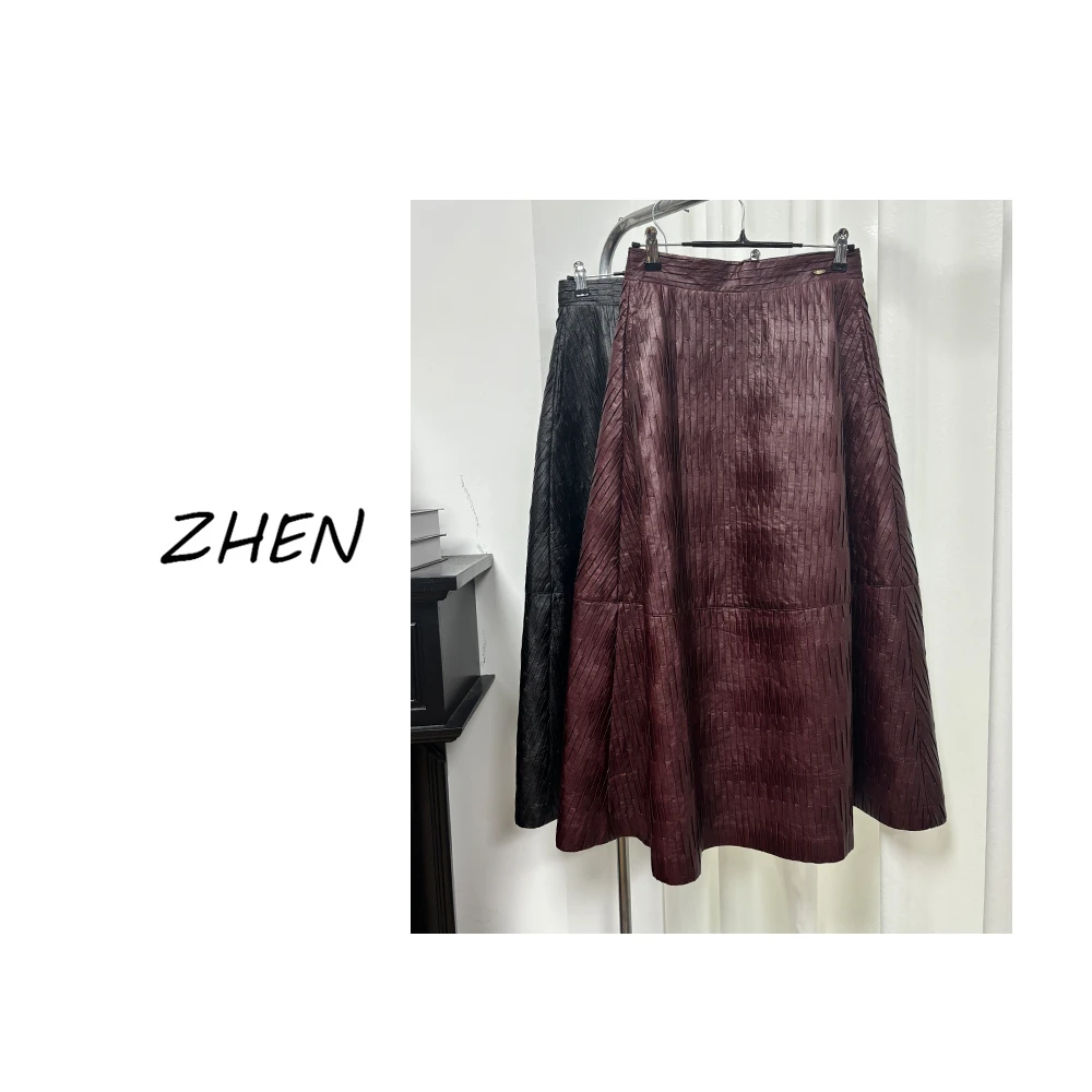 【ZHEN】Y0159 2025新款半裙显瘦遮肉小众设计款