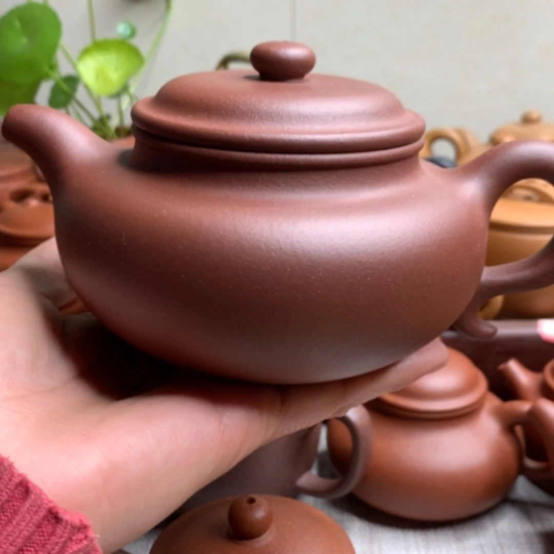 【闪购商品】紫砂茶壶半****雨400CC微瑕紫砂壶紫