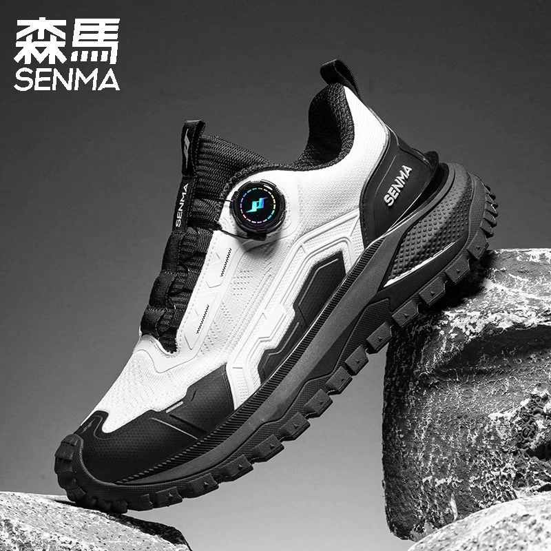 SENMA森马运动鞋男款2025新款爆款轻便减震跑步鞋一脚蹬休闲鞋子