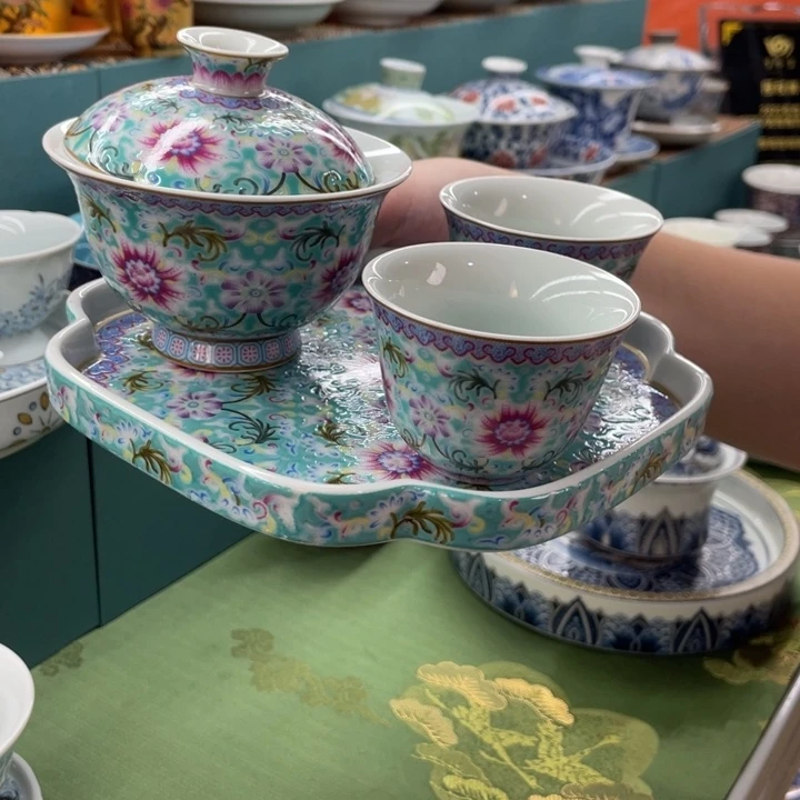 景德镇陶瓷盖碗茶具