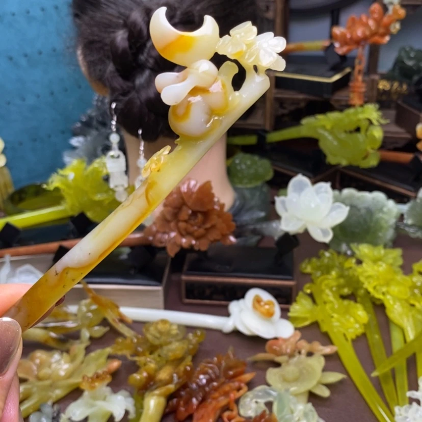 【闪购商品】岫玉发簪未镶嵌鸾****?