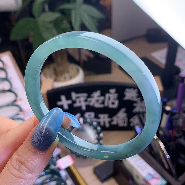 卷***福翡翠手镯未镶嵌57-58圈口