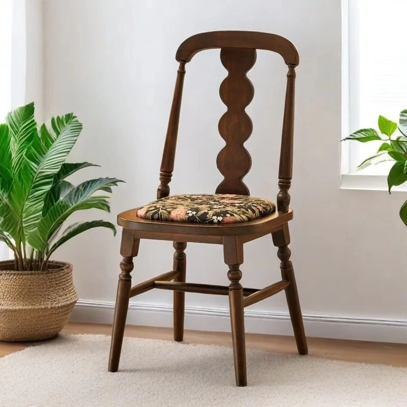 其他/其他法式复古戴安娜实木餐家用靠背椅酒店餐厅咖啡厅靠背椅