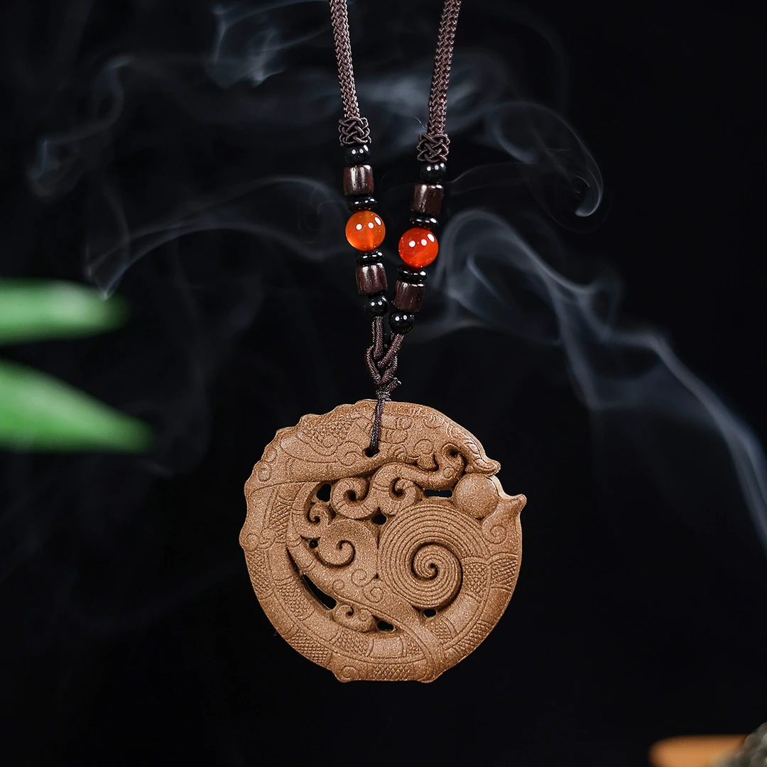 世香【仿古盘龙】 香牌 脖挂 古法合香 天然香材手工制作 精致