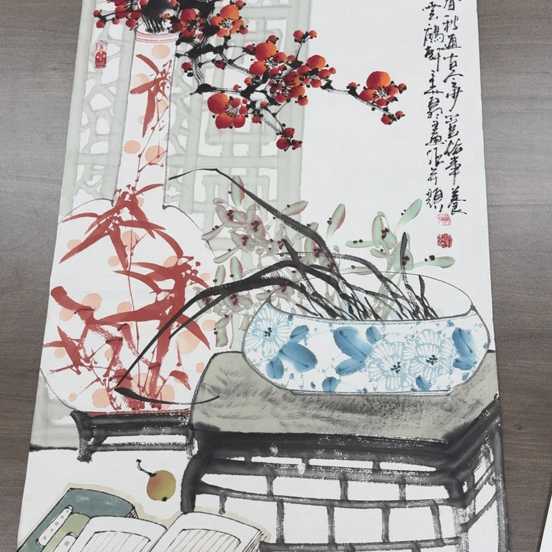 国画国画作品山水花鸟