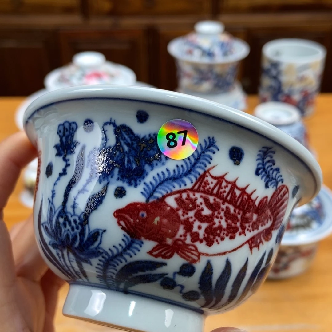 手绘现代茶具非古董