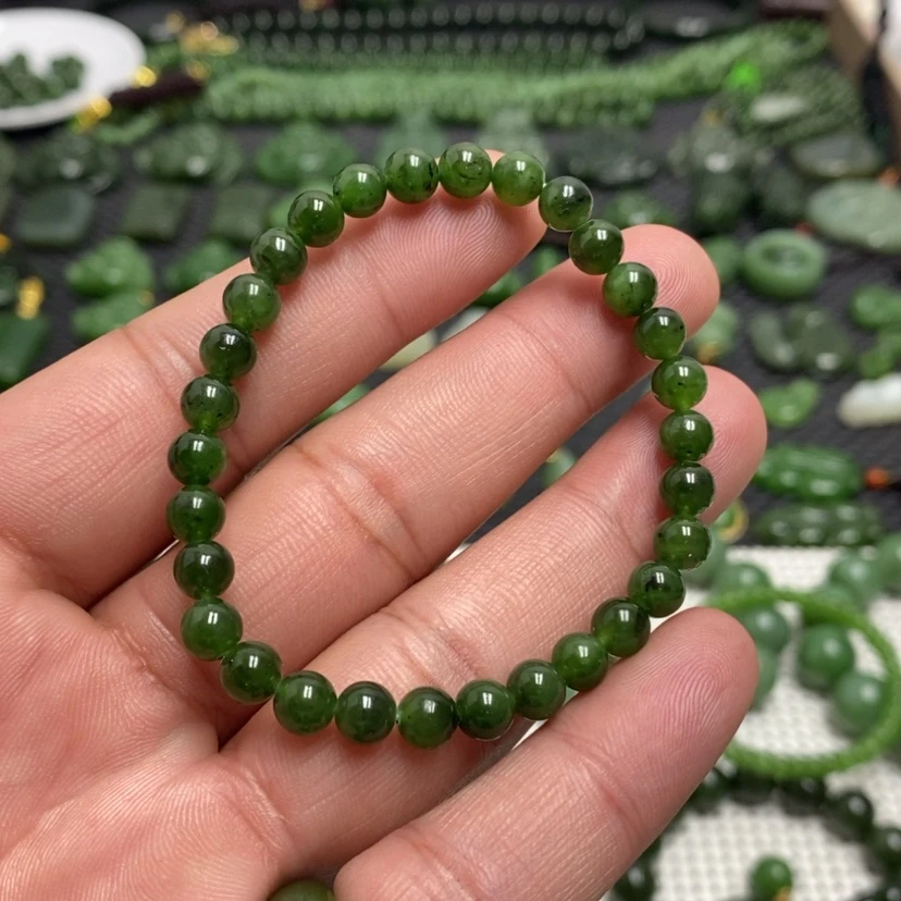 【闪购商品】和田玉（碧玉）手链未镶嵌听*?