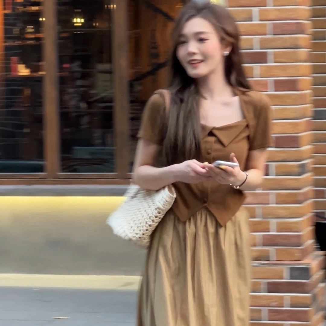 【芝士Cheese】卢森堡少女设计感夏季法式气质显瘦两件套裙子套装