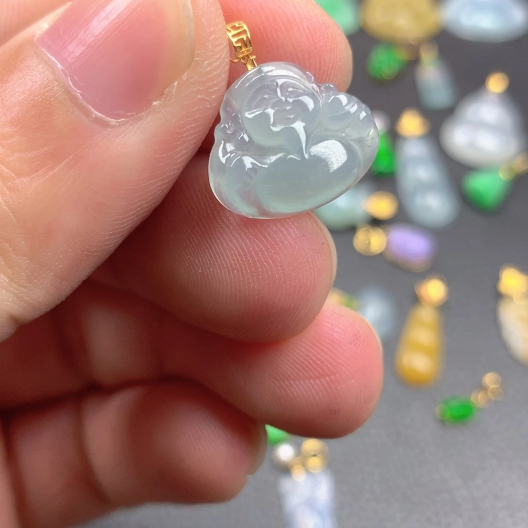 【闪购商品】颈饰18K金镶嵌翡翠翡翠