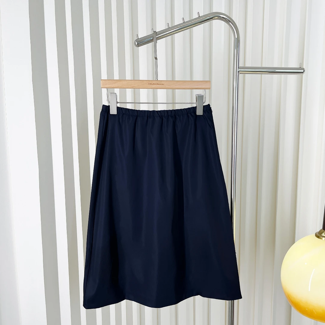 意大利客人单 拉达无里衬设计松紧腰头半身裙341