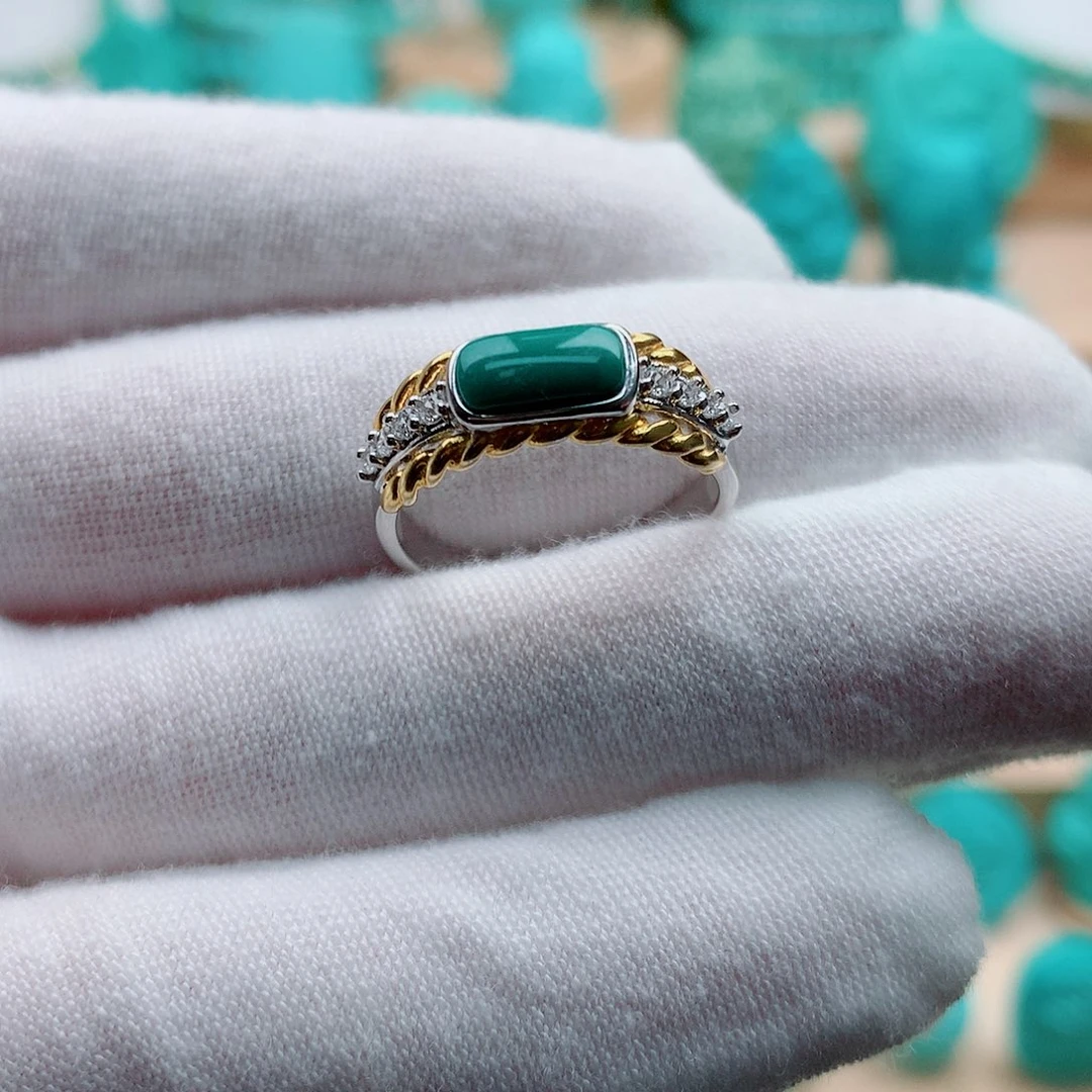 绿松石银S925镶嵌配饰