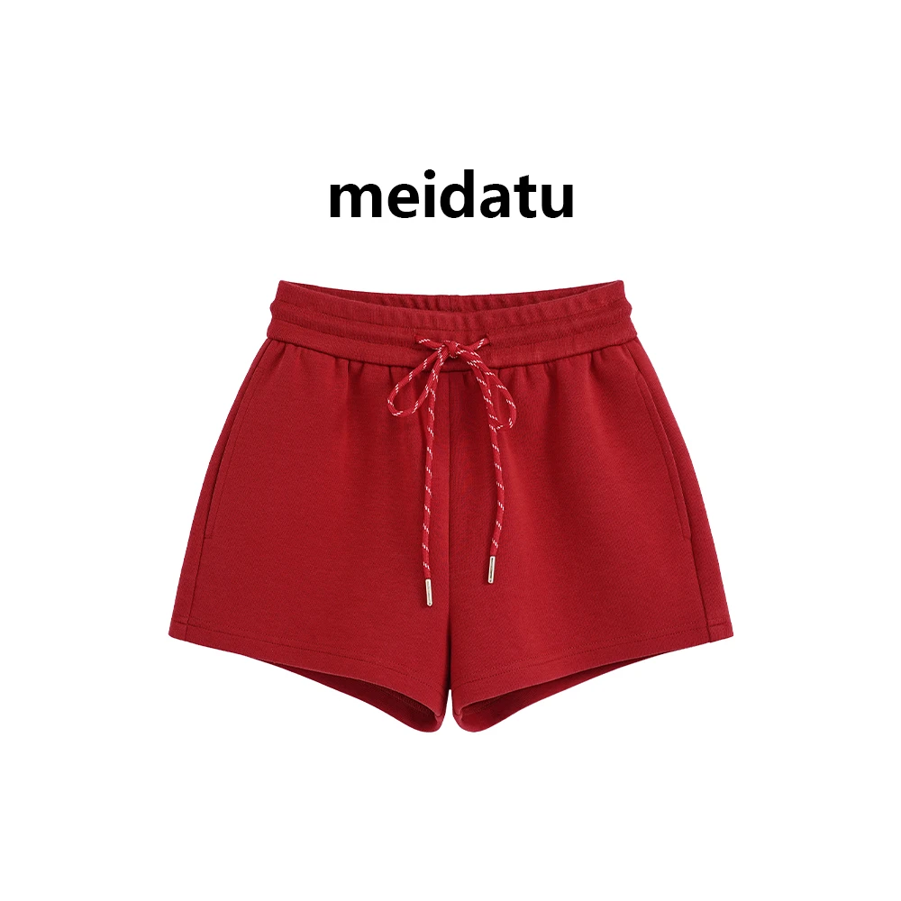 美哒兔（聚焦裤）时尚运动风抽绳短裤（小个子版）CK985-25