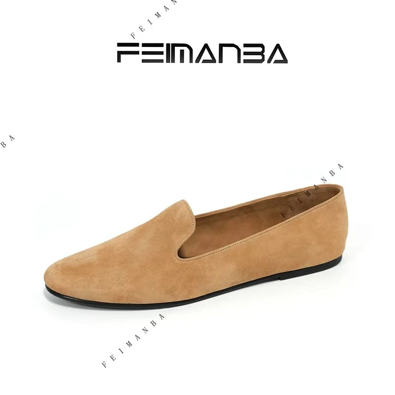 【王COCO专属】FEIMANBA TR豆豆乐福鞋平跟百搭