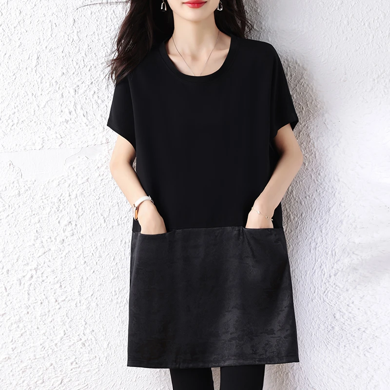 【女神新衣】2025夏装新款时尚简约宽松型洋气T恤气质显瘦大码上衣