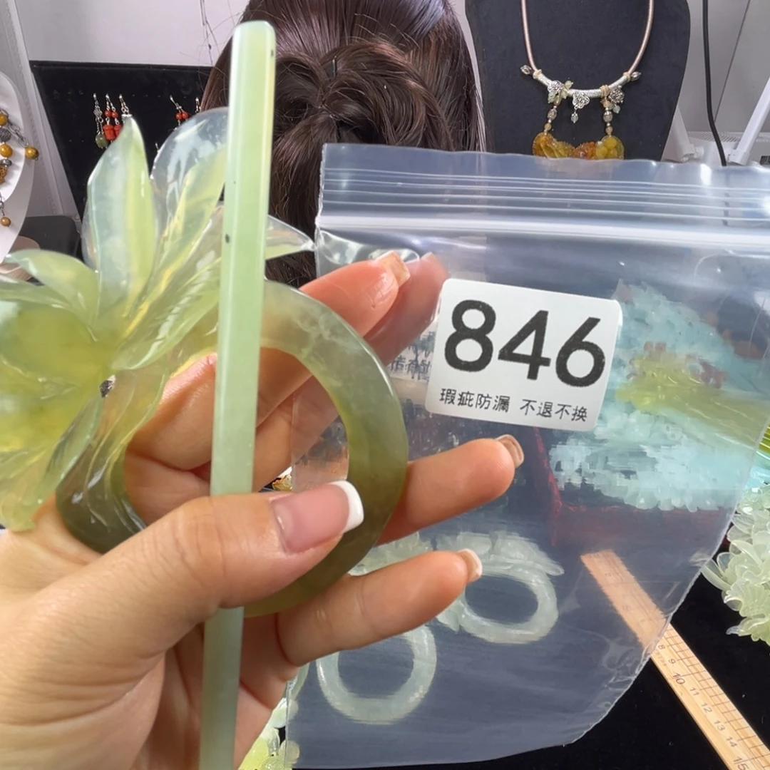 未镶嵌岫玉发饰玲****3