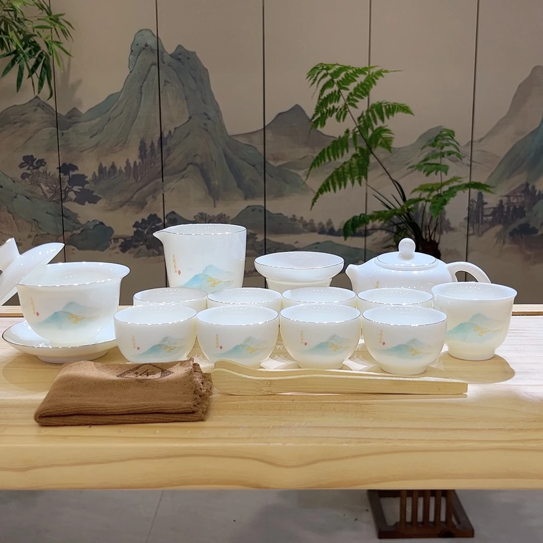 【都彩】日照金山羊脂玉瓷16头