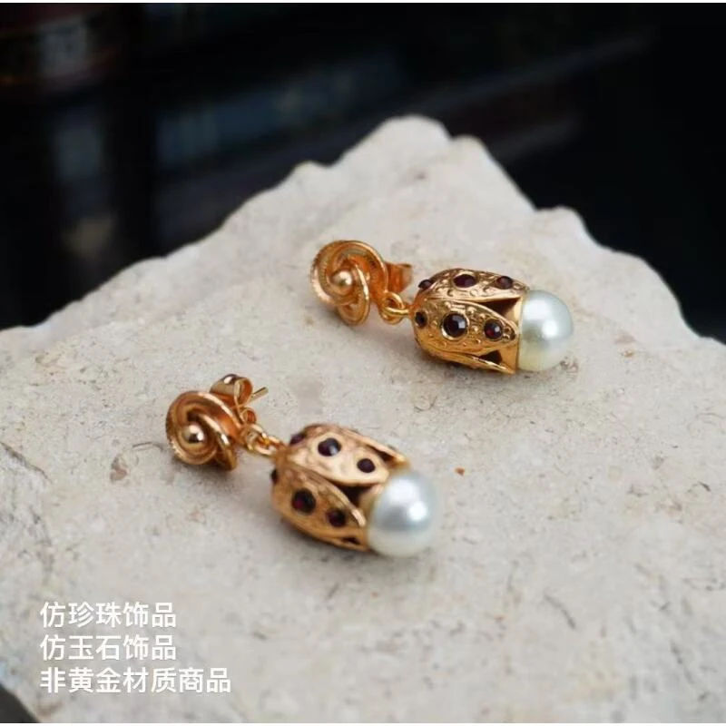 铜合金 树脂 仿珍珠 耳饰 J 20984