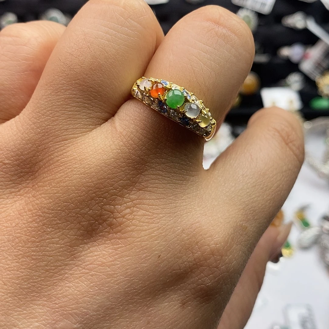 翡翠未镶嵌戒指翡翠