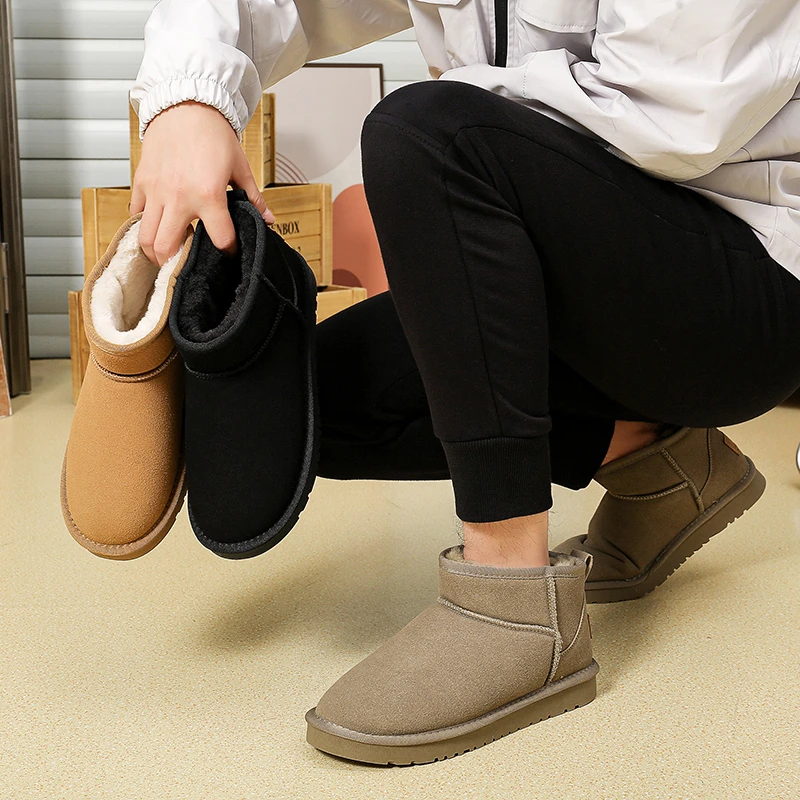 现货【防水】2025新款冬季【男款】雪地靴土豆防滑保暖棉鞋加绒5854-2