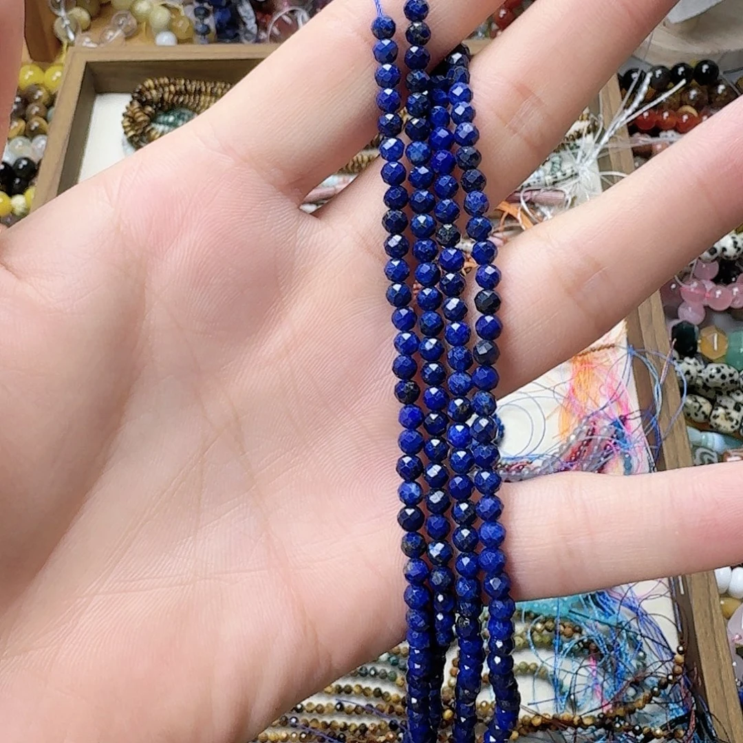 未镶嵌玛瑙/玉髓珠宝半成品卡4青金切面一条