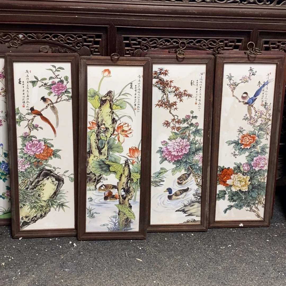 瓷片55*21*4 景德镇瓷板画柴窑烧制