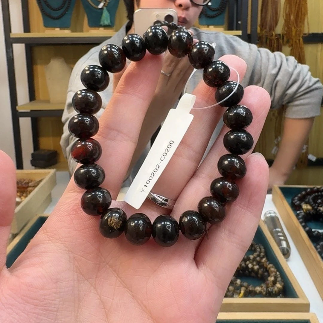 孤***者琥珀未镶嵌裸石抚顺琥珀10mm血翳