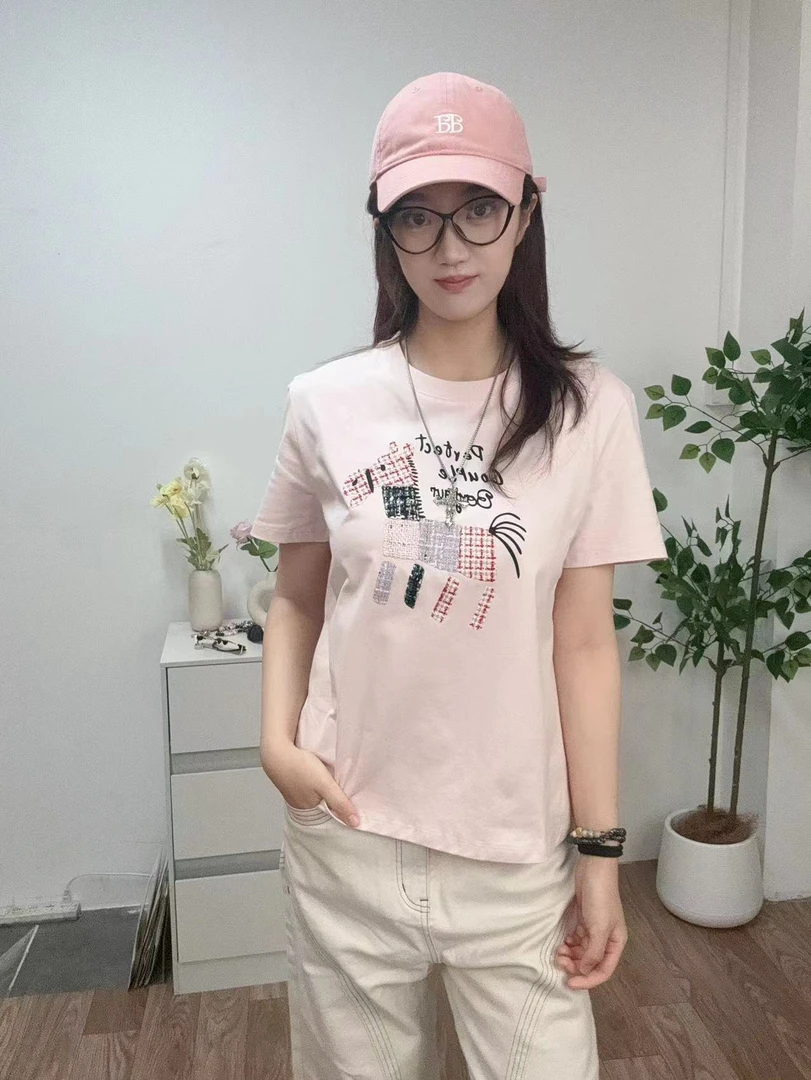 【依萍家】“小香马”春夏设计师轻奢休闲百搭短袖MM0060DX