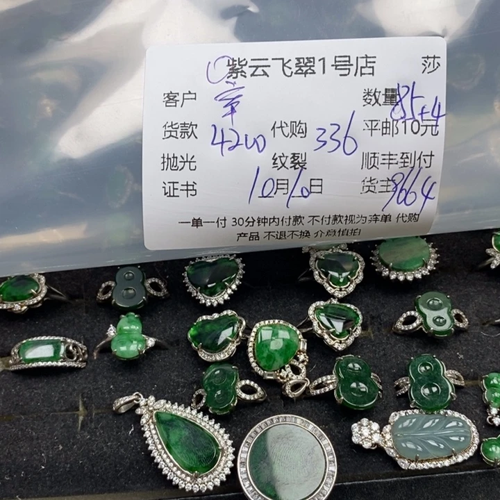 辛***婷翡翠银S925镶嵌颈饰天然翡翠