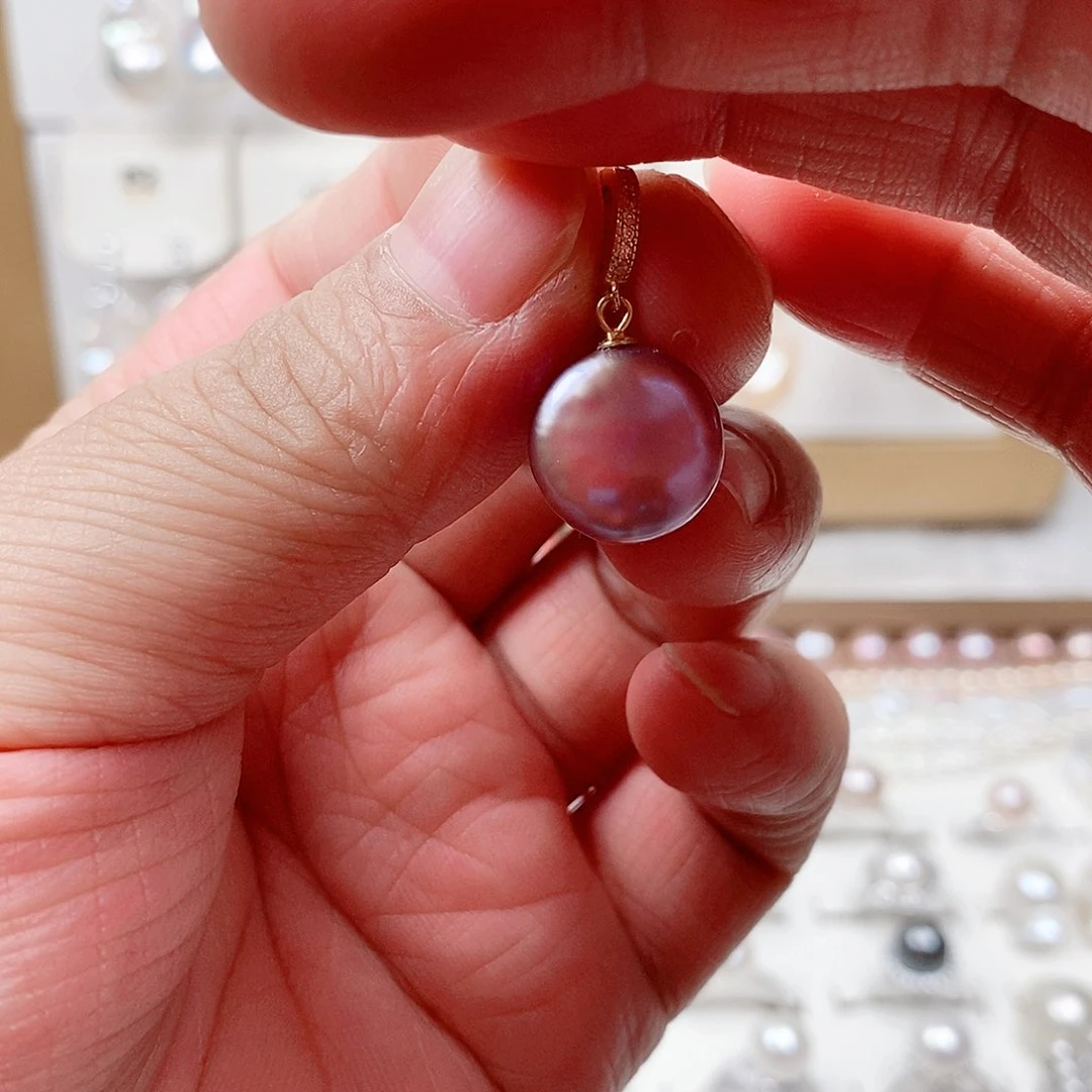 淡水珍珠银S925镶嵌颈饰