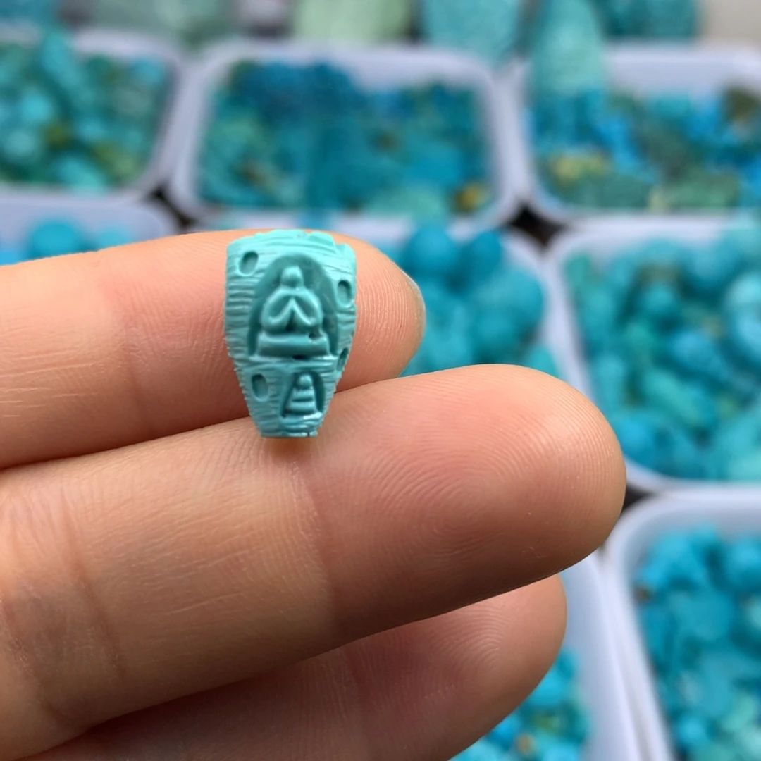 绿松石未镶嵌吊坠(不含链)14×9