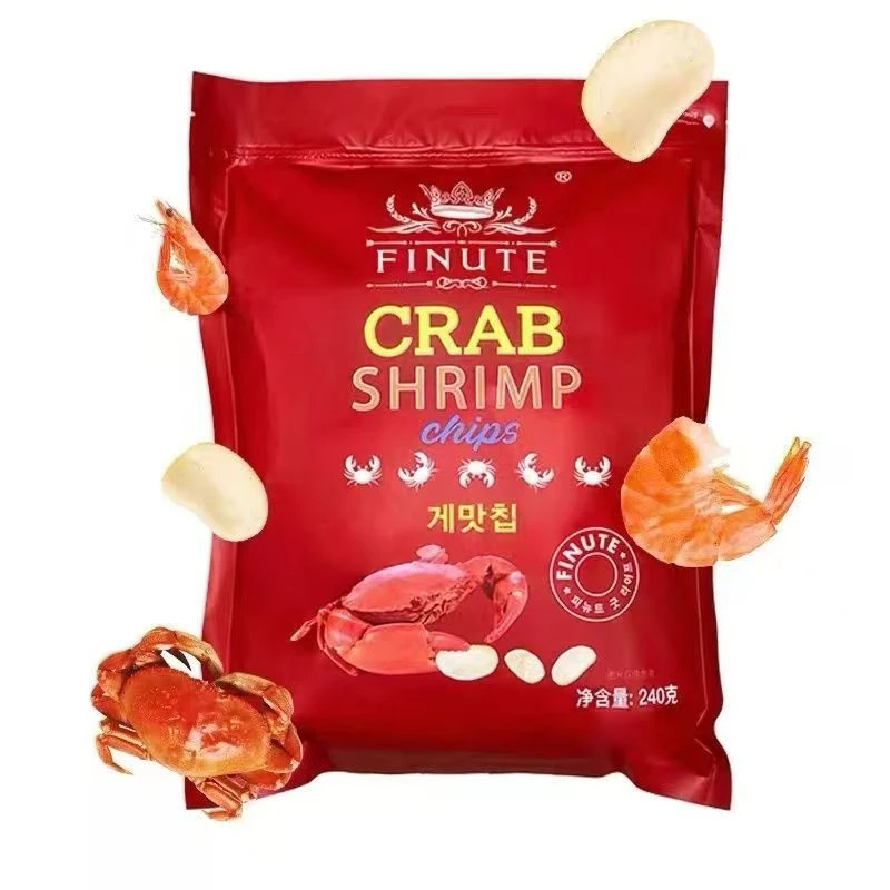 拉萨发货西藏包邮网红零食蟹味蒜香味青阳辣椒味虾片大包休闲零食