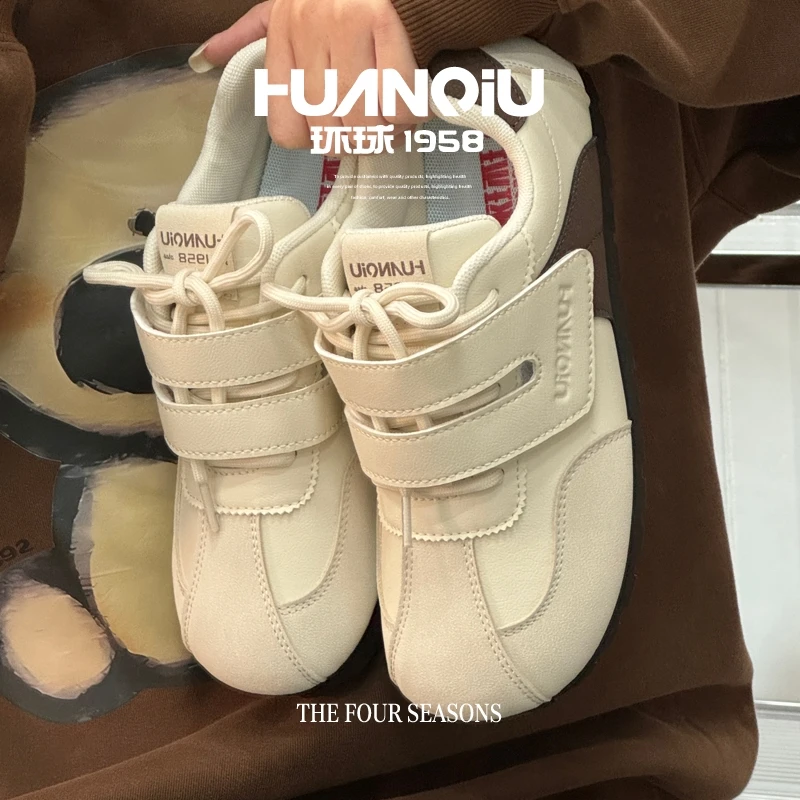 HUANQIU/环球低帮软底德训鞋女2025秋季新款学生百搭休闲运动板鞋