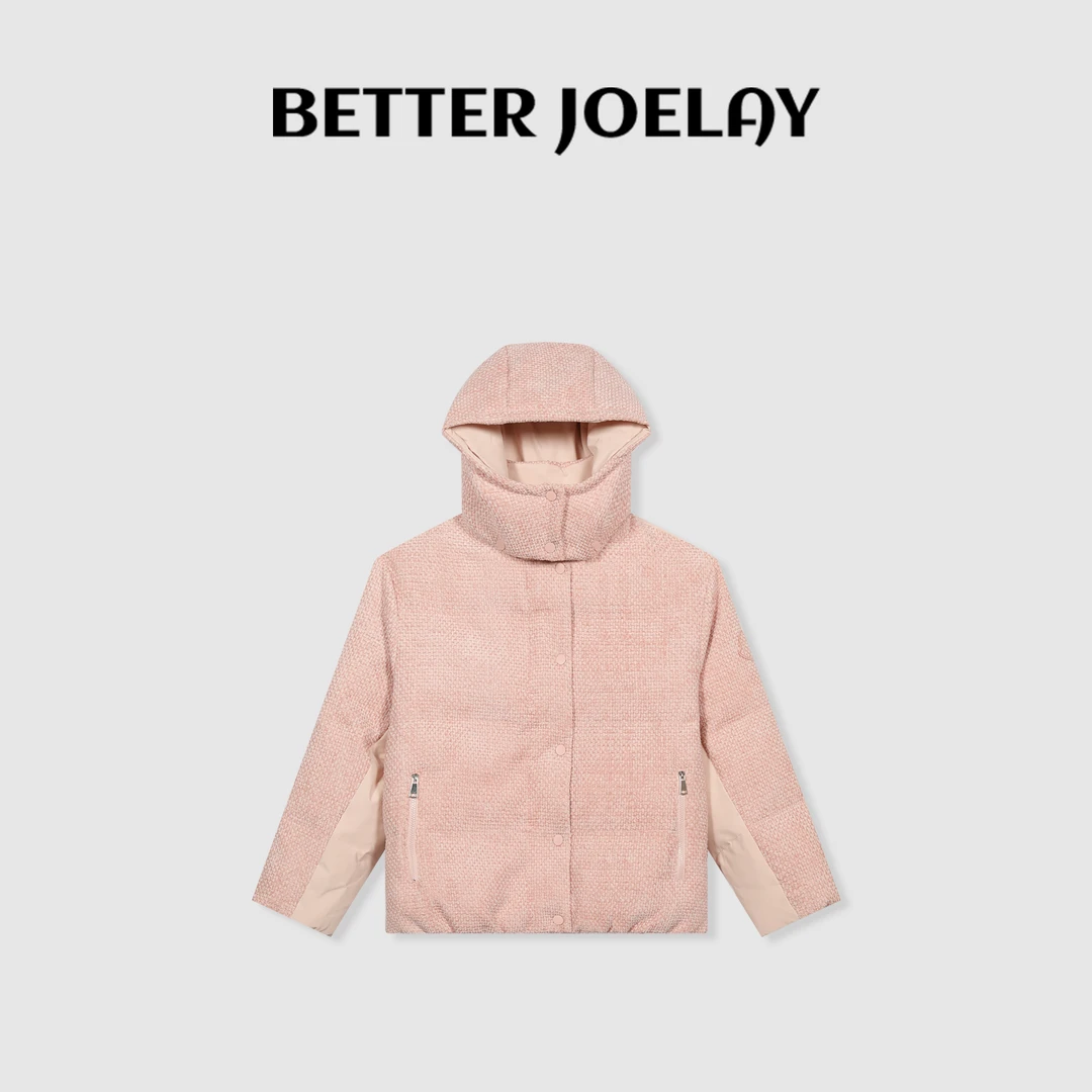 BETTER JOELAY -【甜蜜棉花糖】时尚潮流连帽百搭简约棉服Z4308