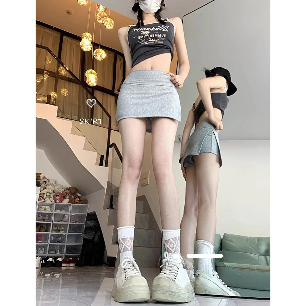 抖音质量侧开叉运动短裙女包臀半身裙2025新款夏季卫裙瑜伽短裙裤