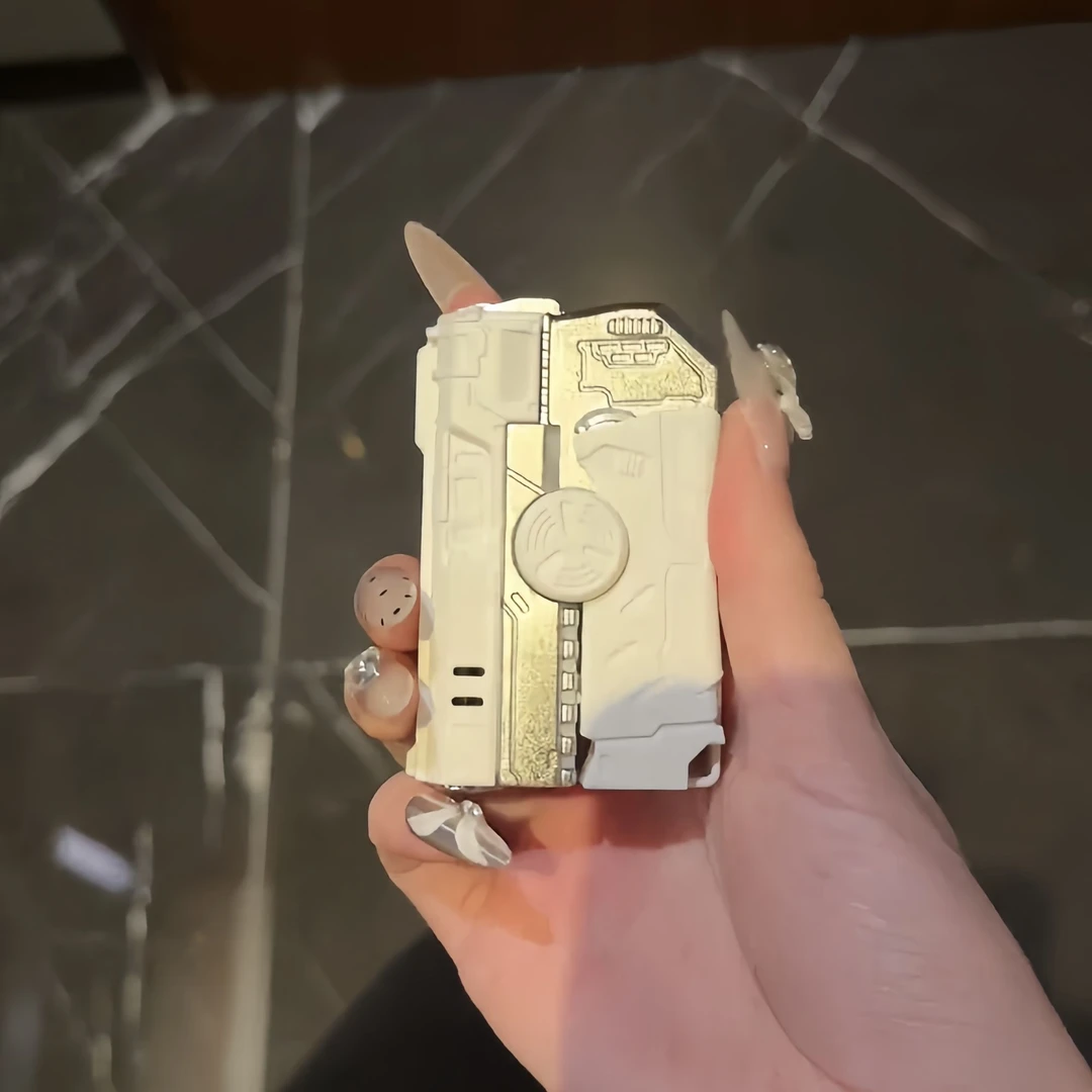 潮玩男士防风打火机个性指尖解压陀螺折叠型充气直冲打火机创意礼