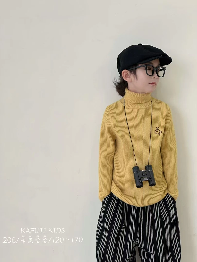 228【恰】儿童时尚休闲高领套头毛衣-206